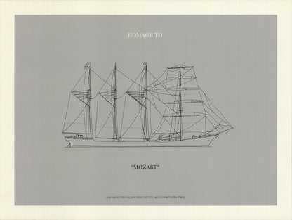 Ian Hamilton Finlay Homage To Mozart Signed " Lithograph Contempora