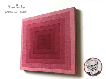 Vintage Verner Panton Mira X Square Pink Gradation Cotton Art Board Mid Century