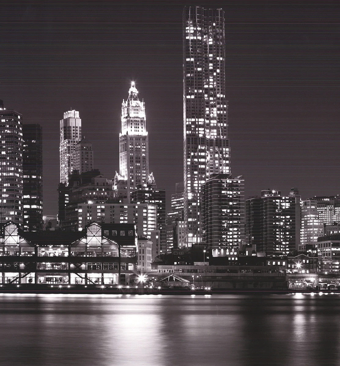 Artist Unknown Brooklyn Bridge " Offset Lithograph Photography Bla