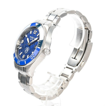Montblanc 1858 Ice Sea Automatic Date Mb129369 Blue Men'S Used Watch #61016