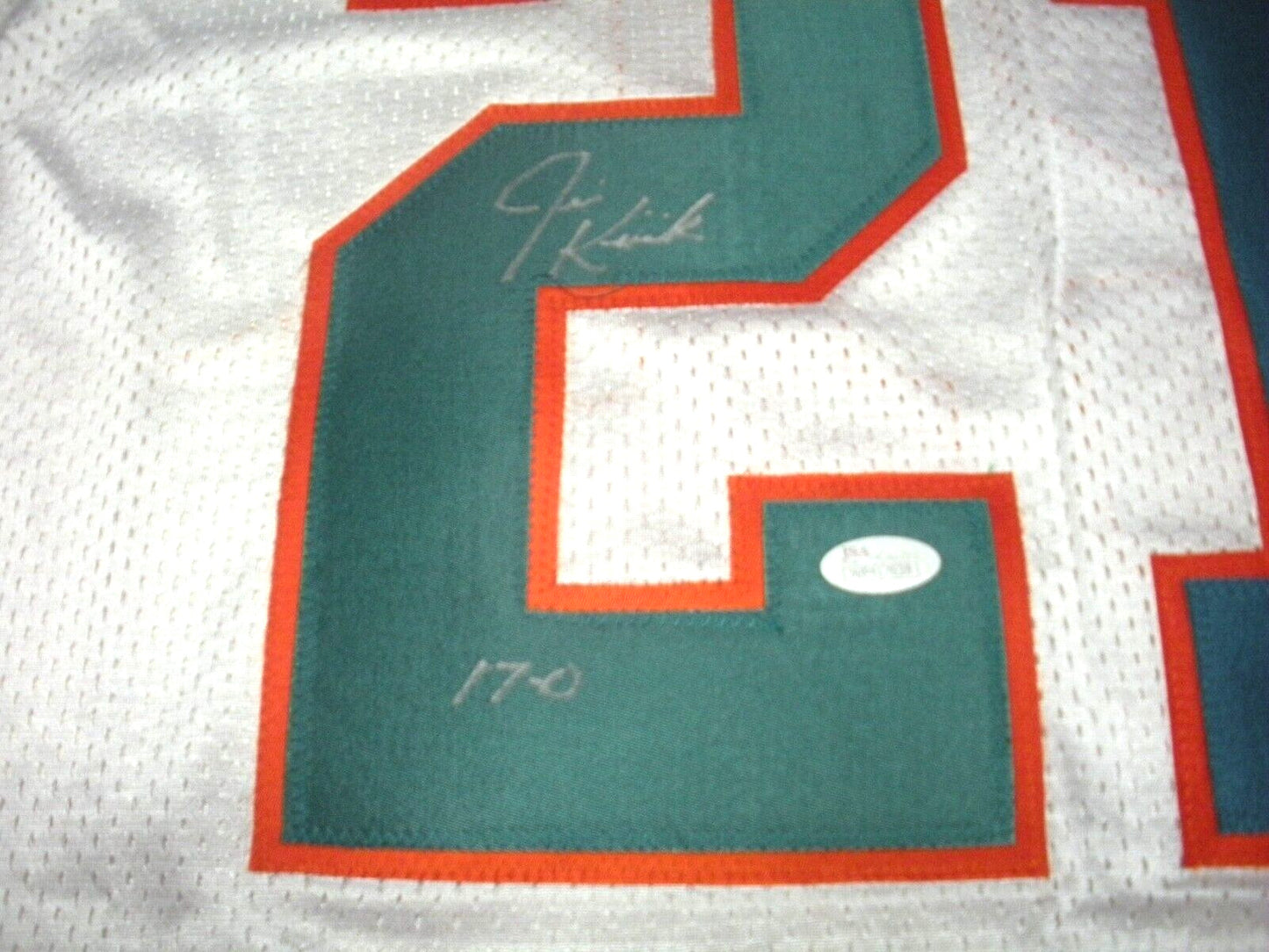 Jim Kiick Miami Dolphins 17-0 Jsa/Coa Signed