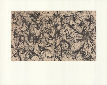 Jackson Pollock Number 32 " Offset Lithograph Abstract