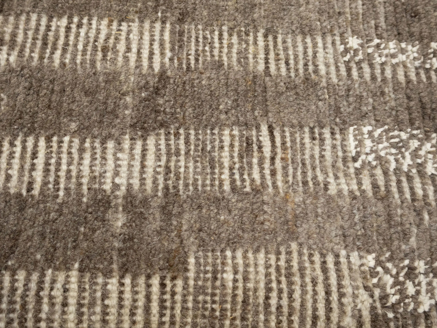 8x10 Hand-Knotted Bas-Relief Modern Oriental Rug Brown Wool Area Carpet