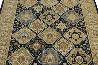 Rare Handmade Kazak Tribal Oriental Rug Geometric
