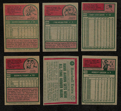 1975 Topps Baseball Complete Set (660) Aaron,