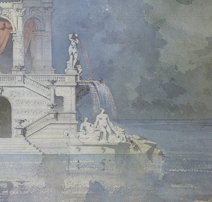 Emmanuel Brune Pavillion D'Agrement Sur Un Etang " Offset Lithogra