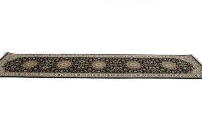Handmade Indo-Nain Oriental Runner Rug 3X12 Ft