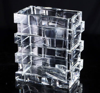 Ultra Rare Baccarat Calandre Vase 48/50 By Georges Chevalier W/Box & Coa