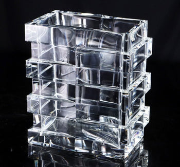 Ultra Rare Baccarat Calandre Vase 48/50 By Georges Chevalier W/Box & Coa