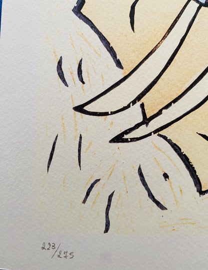 Yoshitomo Nara Lithograph Coa Signed In Pen Numbered In Pencil