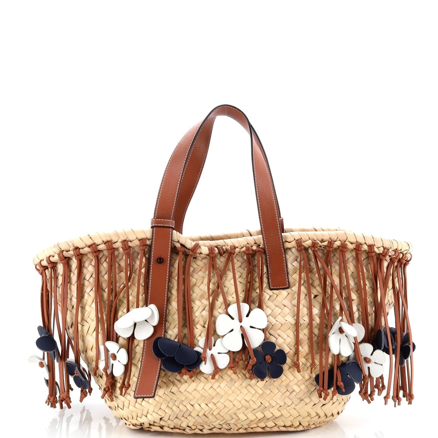 Loewe Basket Tote Fringe Raffia Medium