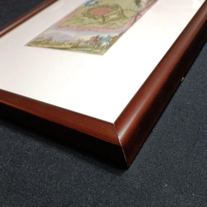 Leeuwe (Leuven) Daniel De La Feuille 1735 Hand-Colored Map Ratelband Framed Coa