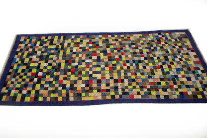 Semi-Antique Handmade Oriental Rug Multicolored