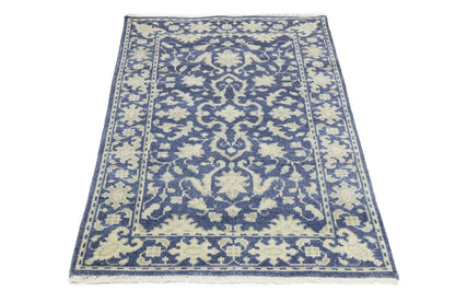 3X5 Ft Transitional Oriental Rug Muted Floral