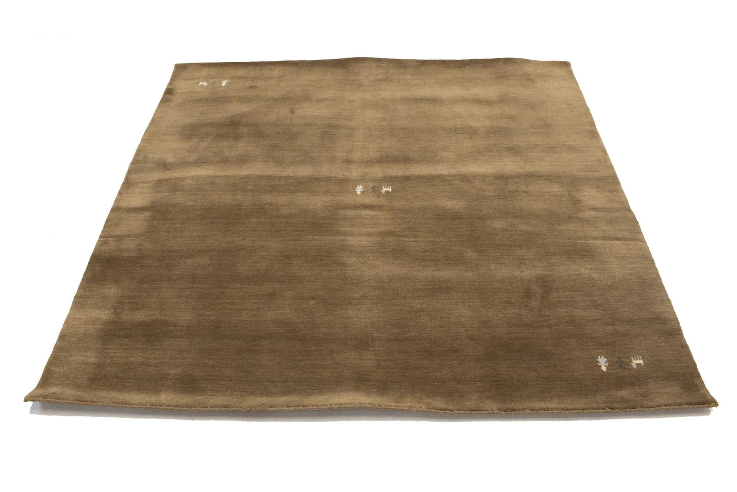 Handmade Brown Gabbeh Modern Square Rug Tribal Style Living Room Carpet 6X6 ft