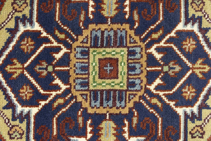 Rusty Red Heriz Serapi Oriental Rug Floral Farmho