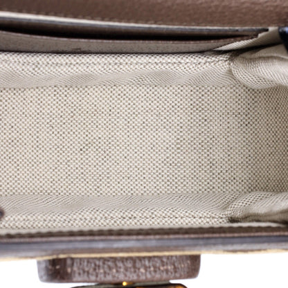 Gucci Bamboo 1947 Top Handle Bag Jumbo Gg Canvas Mini