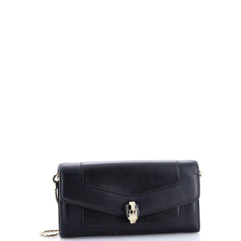 Bvlgari Serpenti Forever Wallet On Chain Leather Long