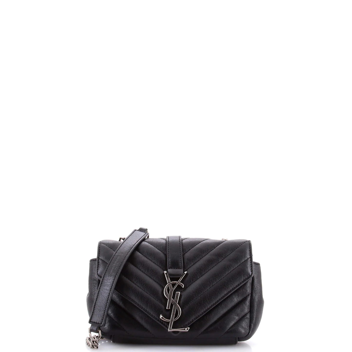 Saint Laurent Classic Monogram Crossbody Bag Matelasse Chevron Leather Baby