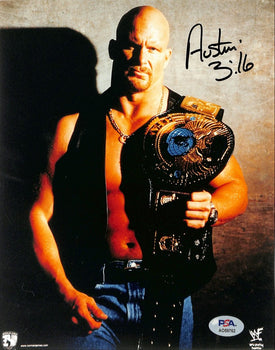 Stone Cold Steve Austin Signed/Inscribed 8X10 Photo Pro Wrestler Psa 194985