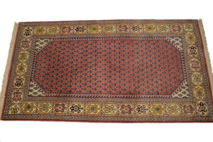 Handmade Indo-Botemir Oriental Rug Paisley Floral