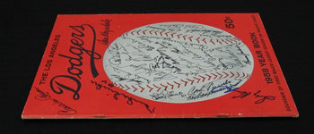 1958 Dodgers Signed/Auto (26) Yearbook Koufax