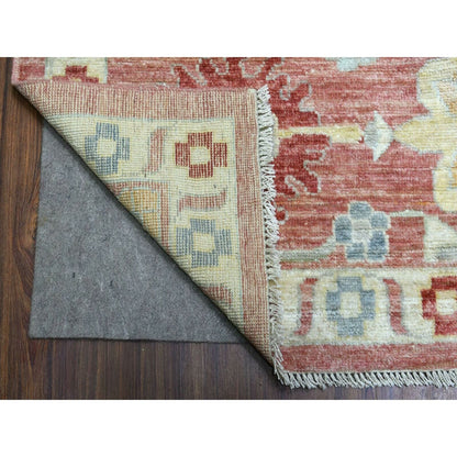 11'7"X14'6" Red Angora Ushak Soft Wool Hand Knotted Oversized Rug