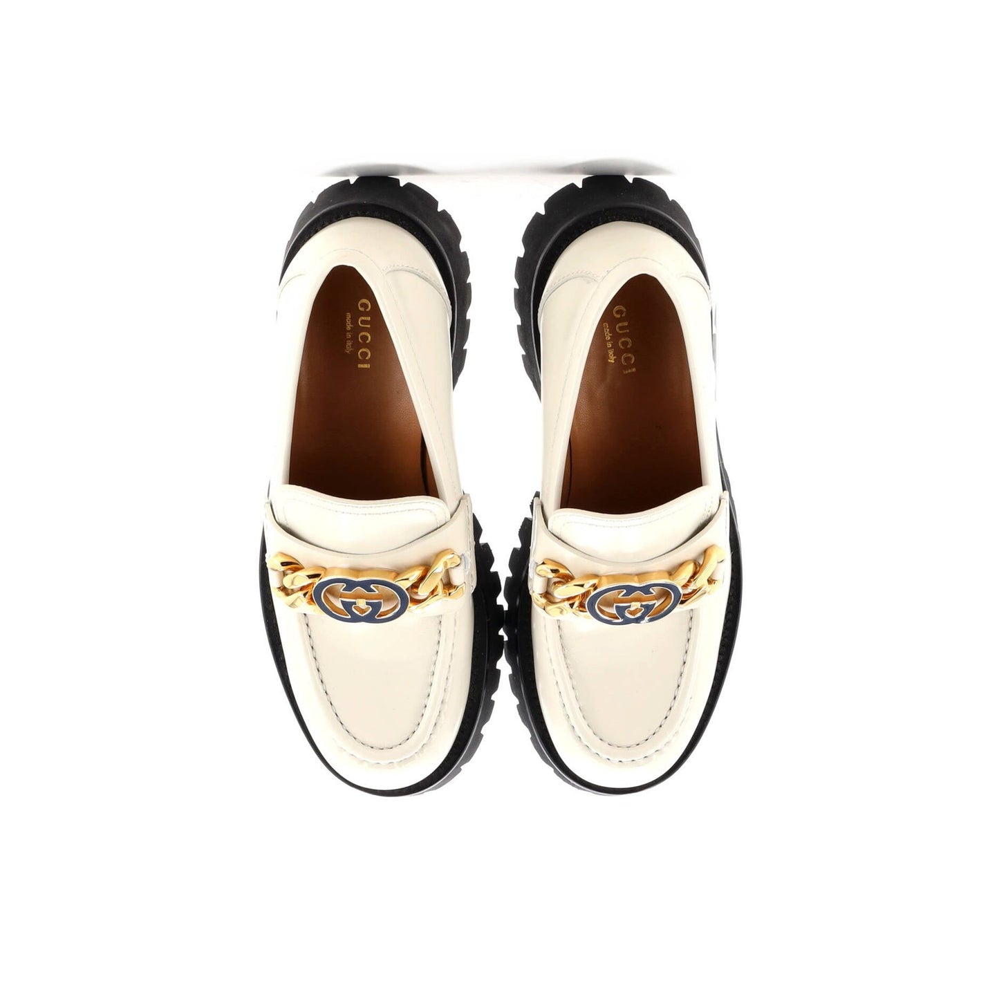 Gucci Men'S Interlocking G Jeanne Loafers Leather