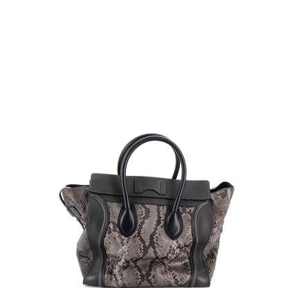 Celine Luggage Bag Python And Leather Mini