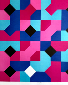 Bruno Munari Lithograph Signed Numbered Certified Stamp