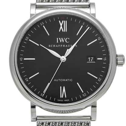 Iwc Portofino Automatic Iw356506 Black Men'S Used Watch #61130