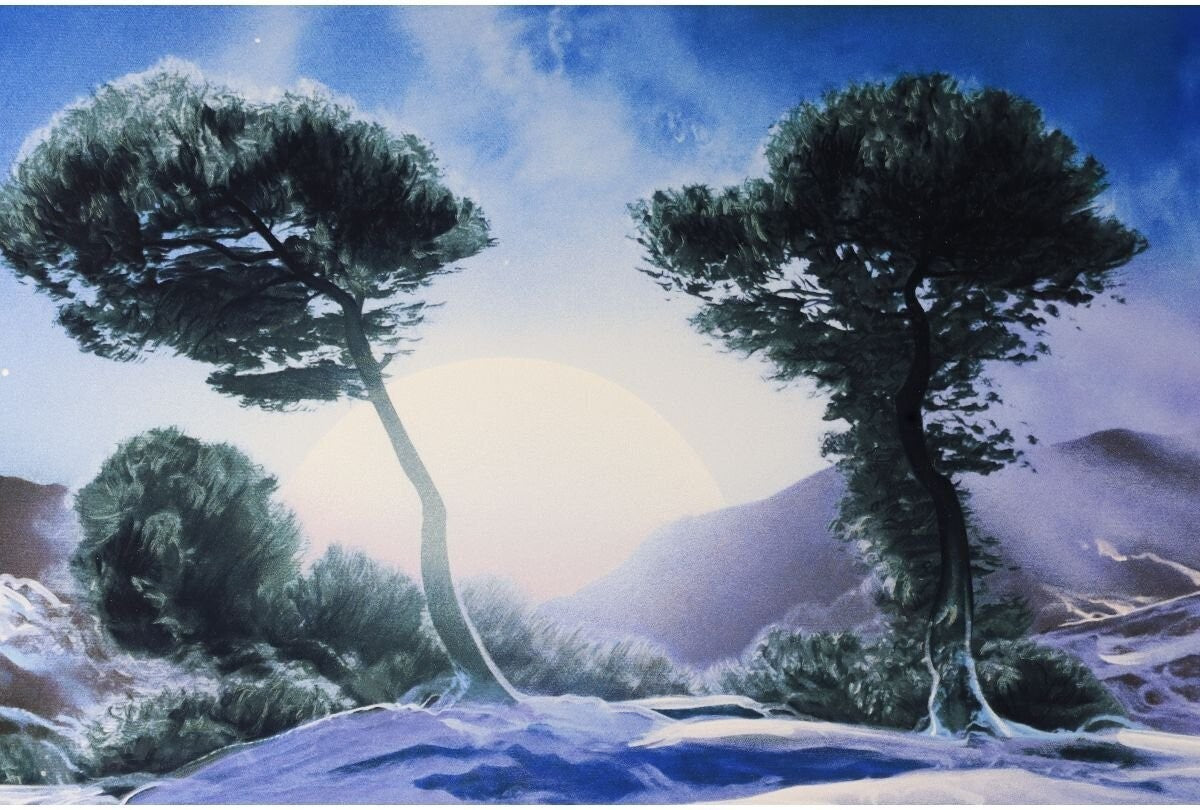 Dale Terbush Signed Original Silkscreen Print Ed10 The Moon Is The Light Of Love