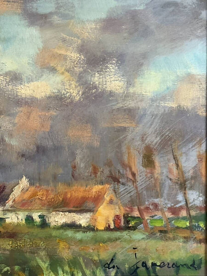 Signed Original Oil Painting Framed French Art Landscape By Richard Nahmias