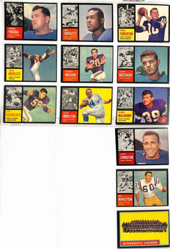 1962 Topps Football Vikings Complete Team Set