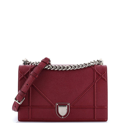 Christian Dior Diorama Flap Bag Grained Calfskin Medium