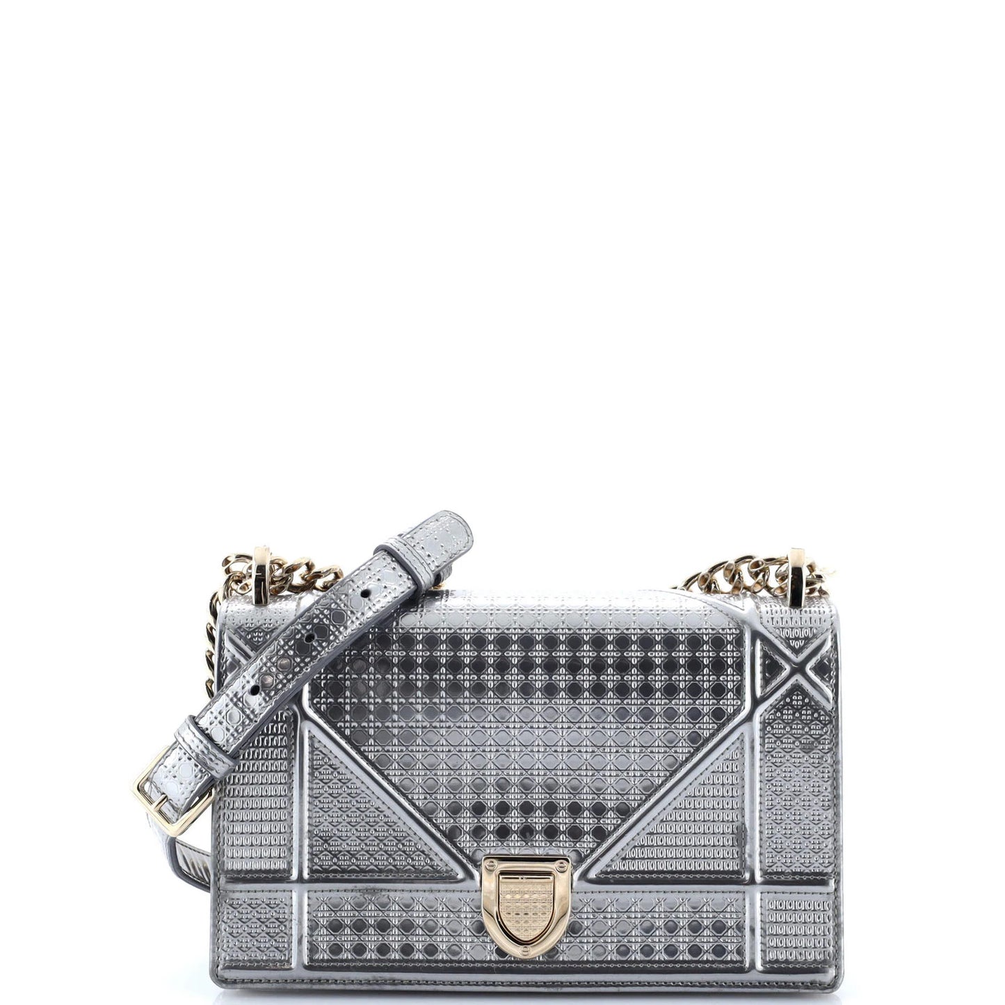 Christian Dior Diorama Flap Bag Cannage Embossed Calfskin Small