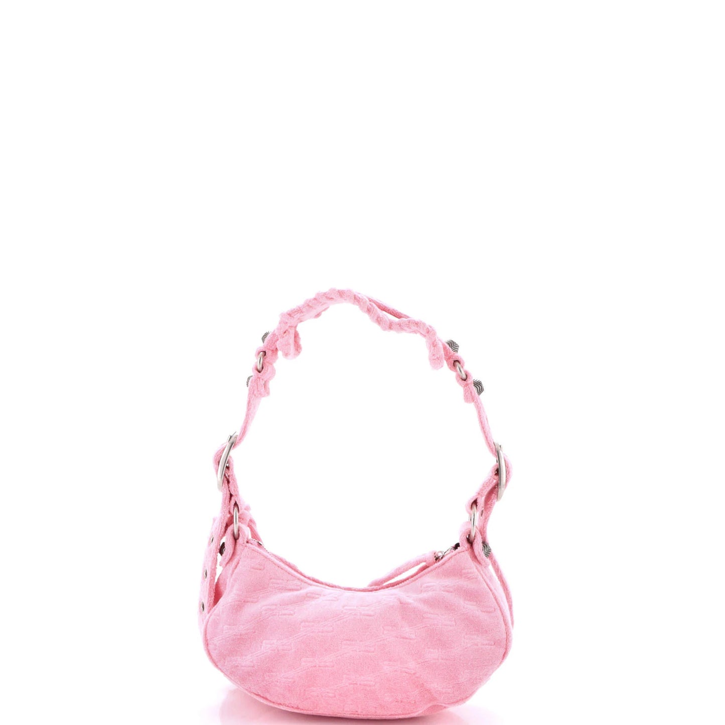 Balenciaga Le Cagole Giant Studs Shoulder Bag Terry Cloth Xs