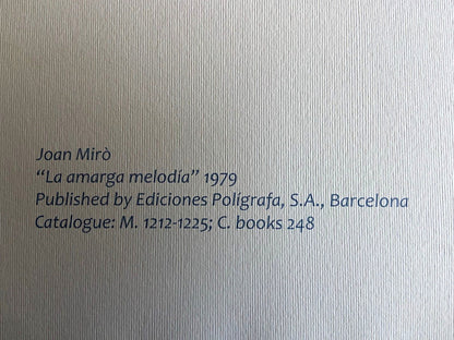 Joan Mir Lithograph Coa Certified Signed Op