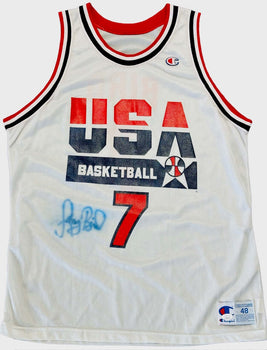 Larry Bird Signed 1992 Usa Basketball Dream Team Champion Jersey (Jsa)