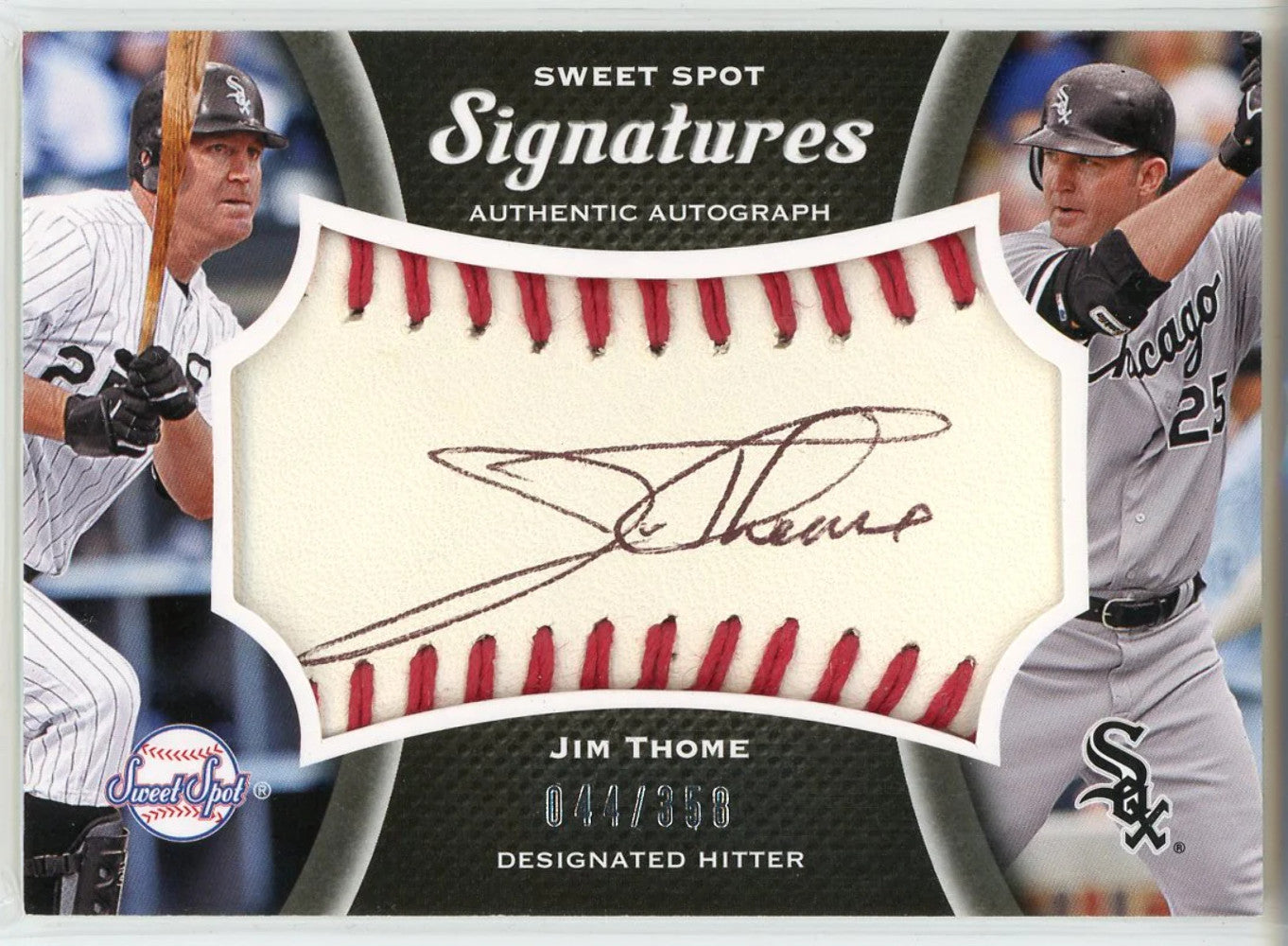 Jim Thome Autographed 2008 Upper Deck Sweet Spot Signatures Card #S-Jt