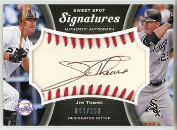 Jim Thome Autographed 2008 Upper Deck Sweet Spot Signatures Card #S-Jt