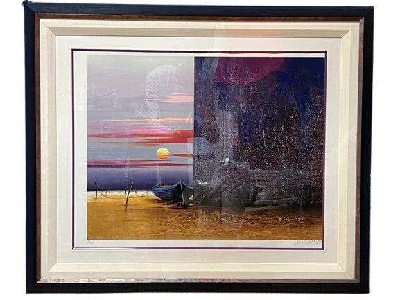 autographed and framed - Michel Battu "Escape" 61/ 100 Silkscreen Edition