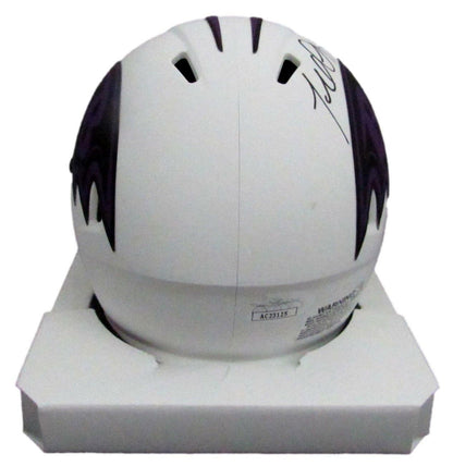Terrell Suggs Autographed Mini Ravens Lunar Eclipse Football Helmet Jsa