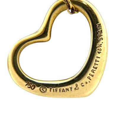 Tiffany & Co. Open Heart Necklace K18Yg