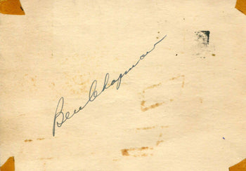 Ben Chapman Autographed 3X5 Postcard