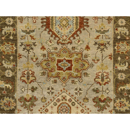 2'8X19'10" Light Gray Karjihooz Design Hand Knotted Wool Runner Wool Rug