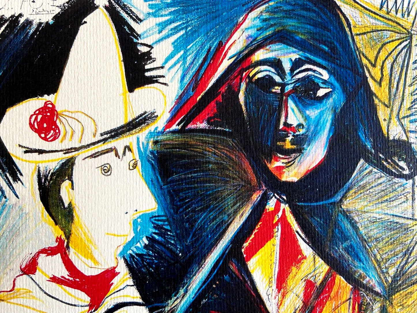 Pablo Picasso Lithograph Coa Signed Op Numbered By Hand Stamped 180