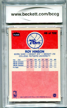 Roy Hinson 1986-87 Fleer Premier #46 Bccg Mint 10 Card