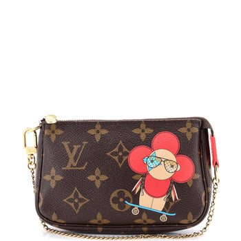 Louis Vuitton Pochette Accessoires Limited Edition Vivienne Xmas Monogram Canvas