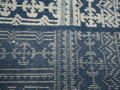 Large Modern Geometric Oriental Rug Cream